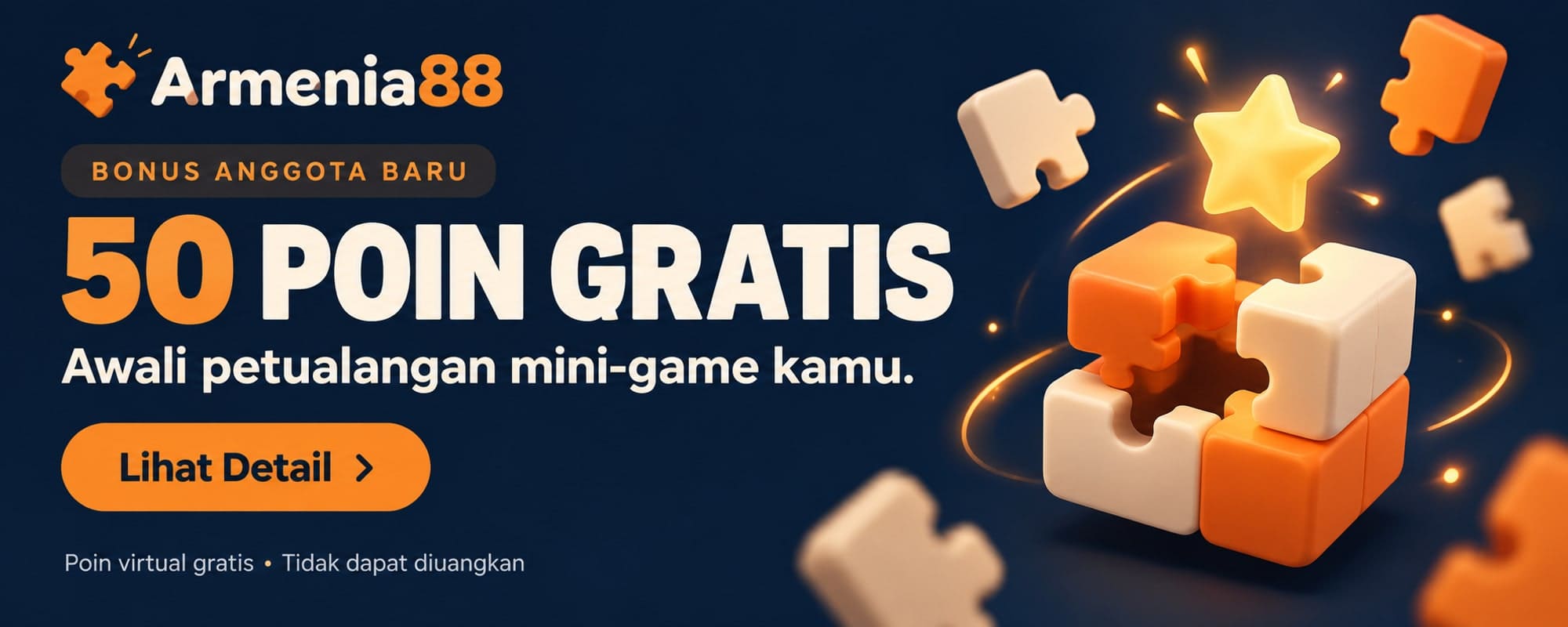 Bonus 100% Hingga 50 Credit untuk Member Baru